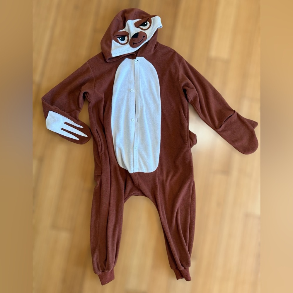 Brown Sloth Onesie Costume